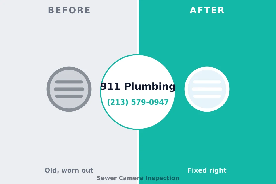 Before and after: plumbing repair Baltic, SD